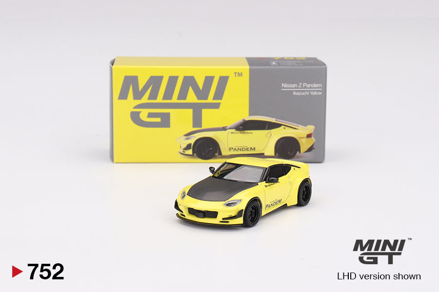 Mini GT Nissan Fairlady Z Pandem Ikazuchi Yellow RHD