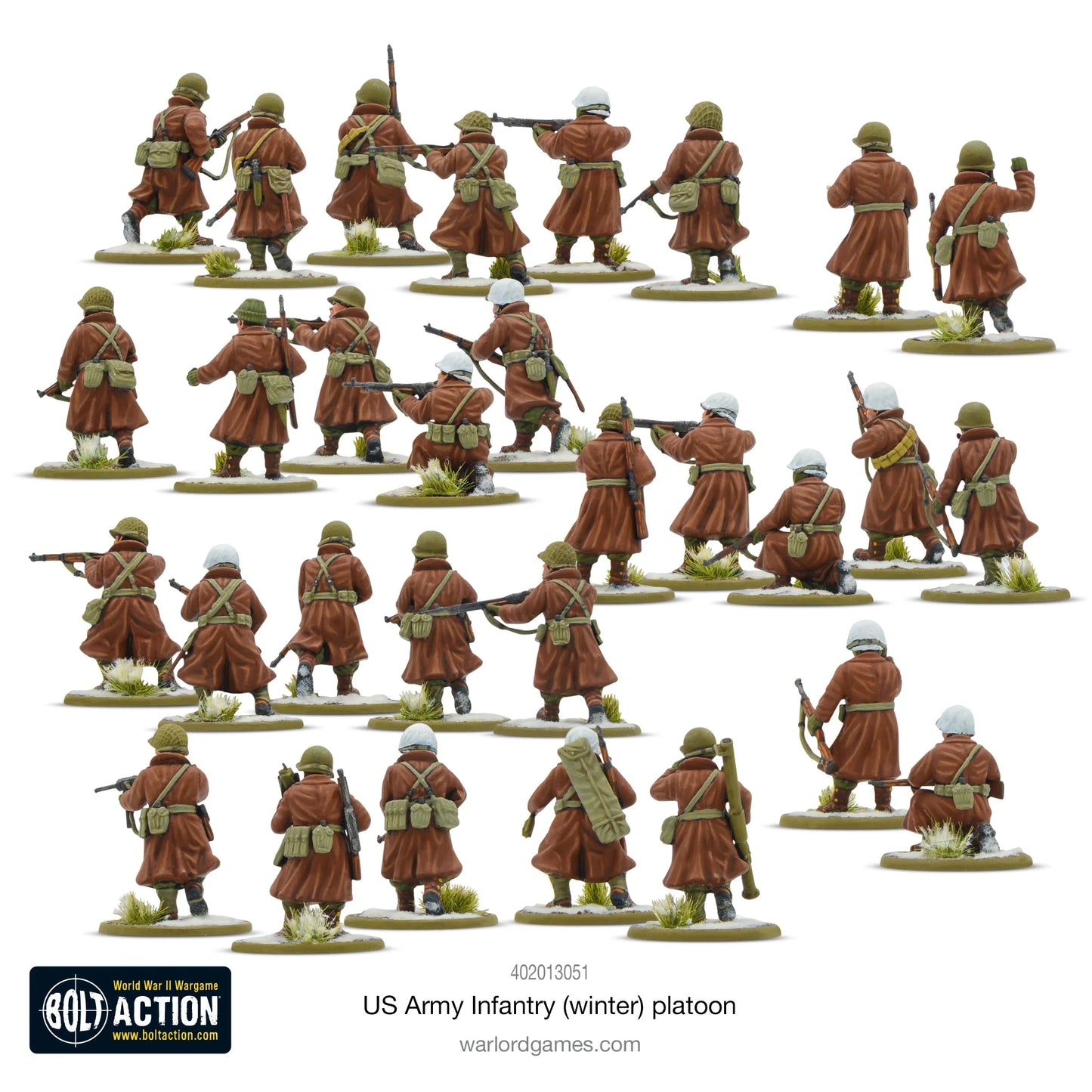 Bolt Action US army infantry (winter) platoon