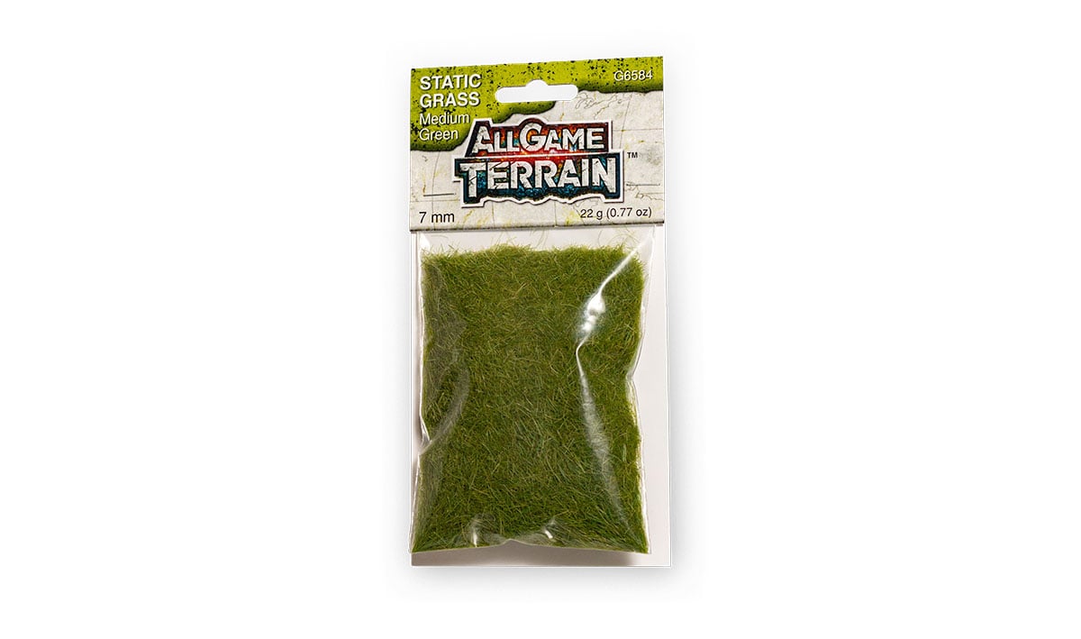 All Game Terrain G6584 Static Grass 7mm Medium Green 22g