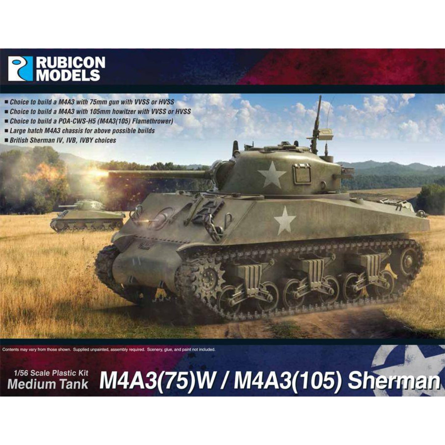 Rubicon Models M4A3 (75)W / M4A3 (105) Sherman