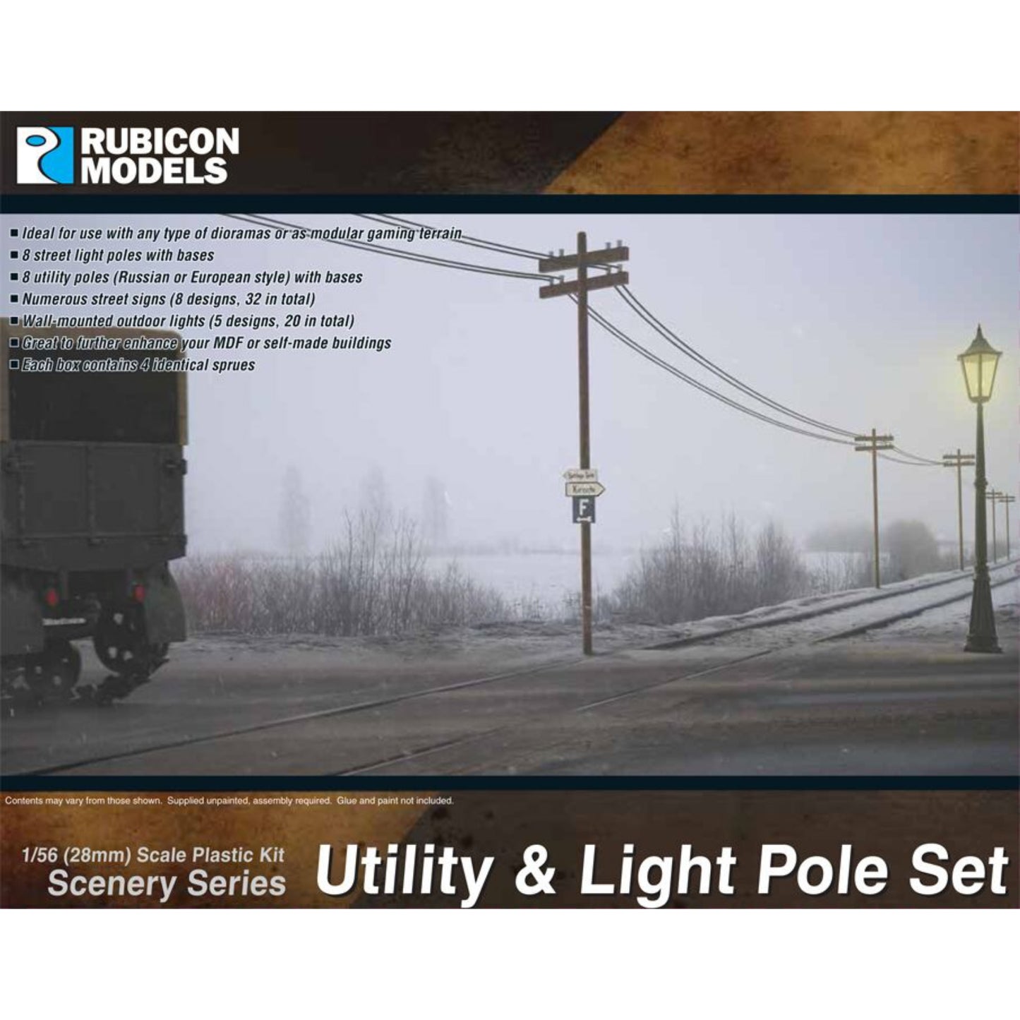 Rubicon Models Utility and Light Pole Set