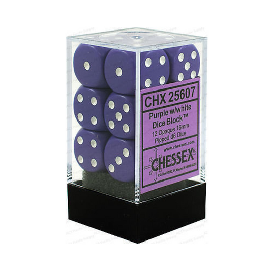 Chessex Borealis Purple / White Dice