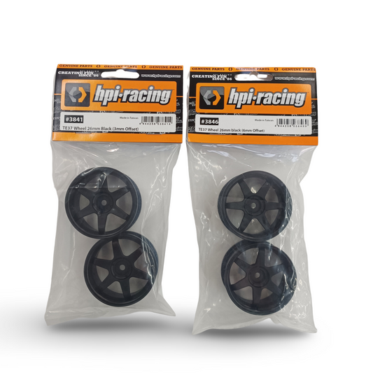 Hpi-Racing R/C #3841 TE37 Wheel 26mm Black