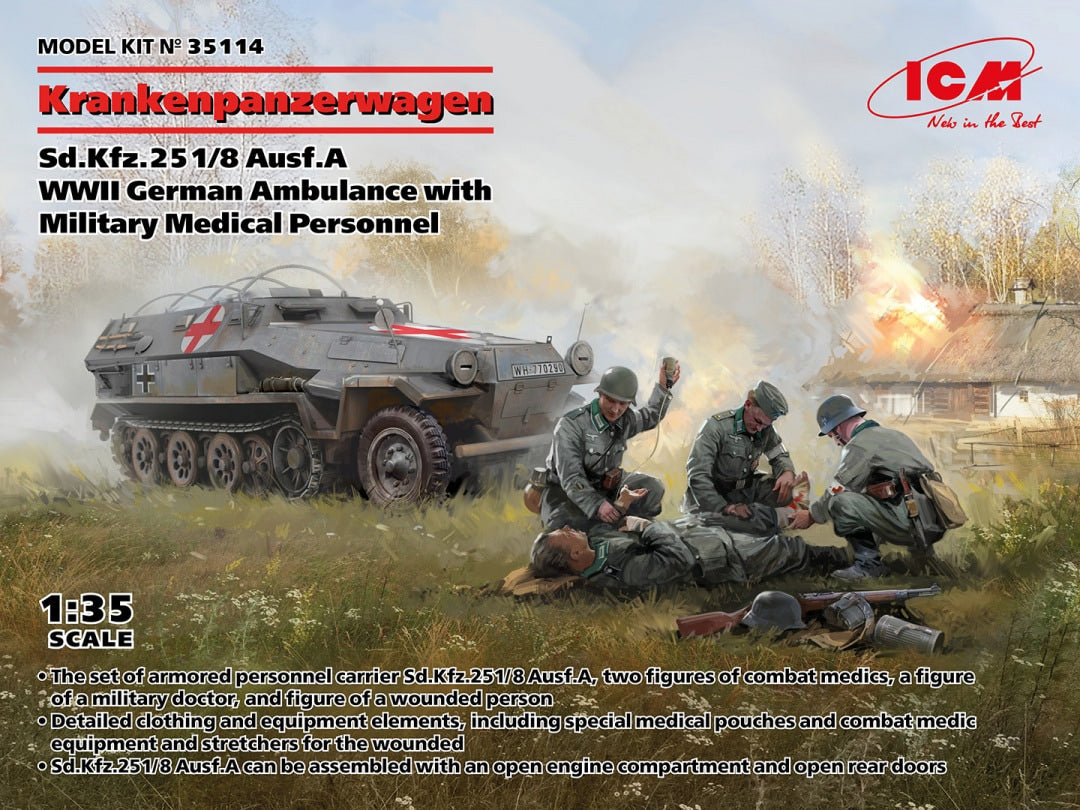ICM Krankenpanzerwagen With Military Medical Personal 1/35