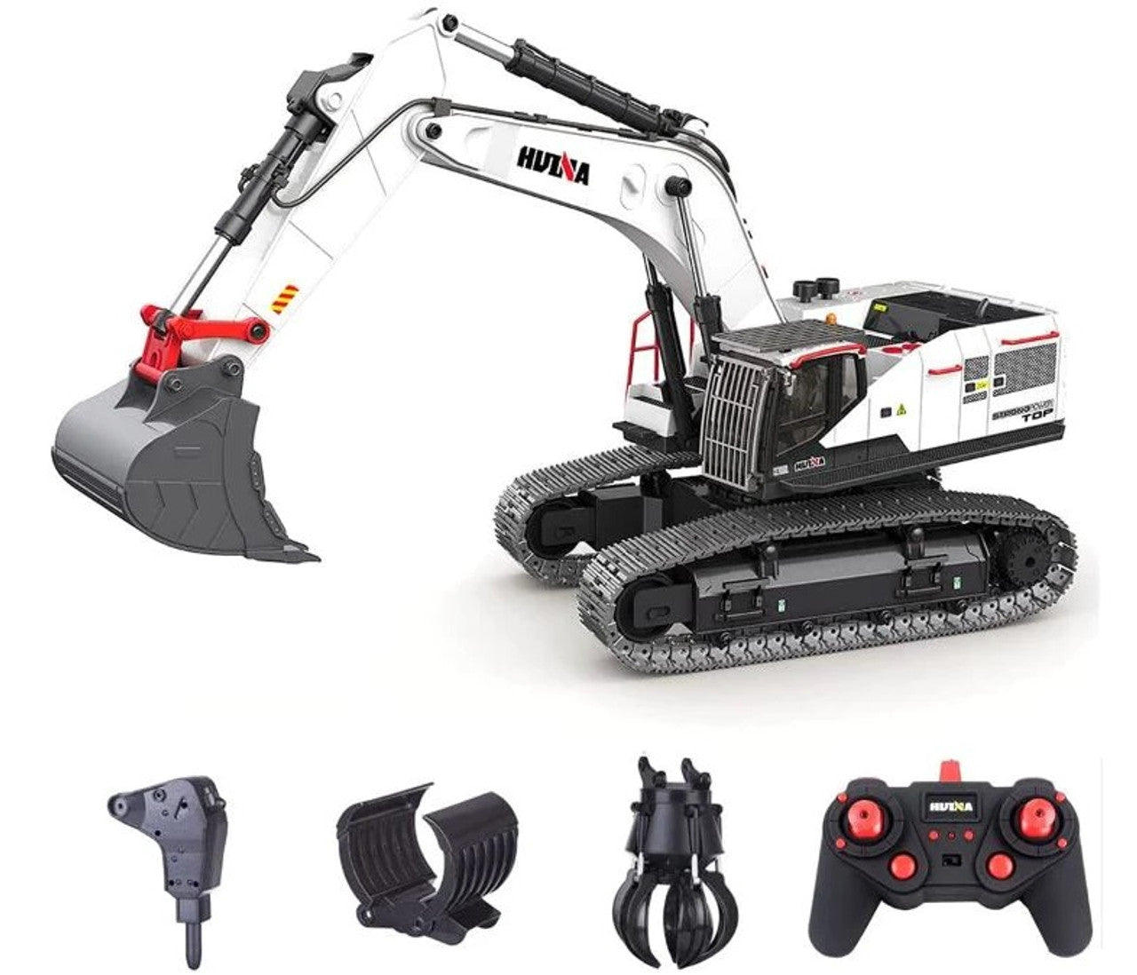 Huina R/C Excavator 1594 1/14th Scale. Alloy and Steel version, RTR