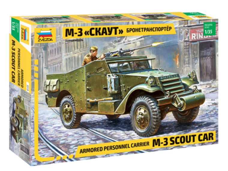 Zvezda Armoured Personnel Carrier M-3 Scout Car 1/35