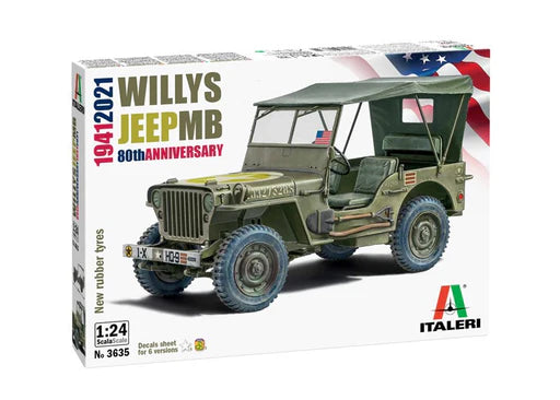 Italeri 80th Anniversary Willys Jeep MB 1/24