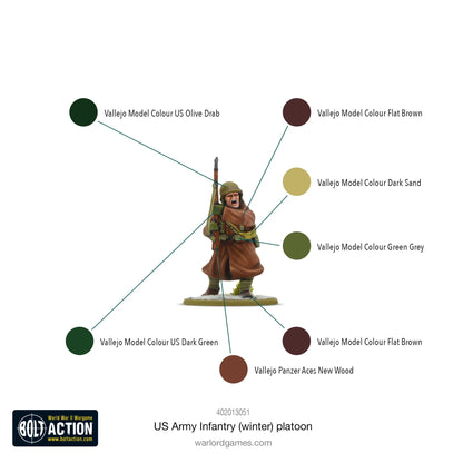 Bolt Action US army infantry (winter) platoon