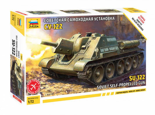 Zvezda Soviet Self-Propelled Gun SU-122 1/72 Snap kit