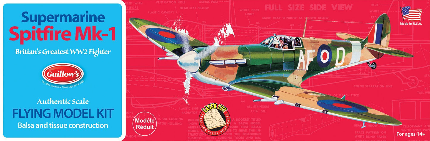Guillows Supermarine Spitfire Mk-1 16 1/2"