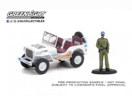 Greenlight 1942 Willys MB Jeep with security officer 1:64