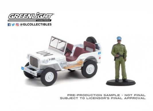 Greenlight 1942 Willys MB Jeep with security officer 1:64