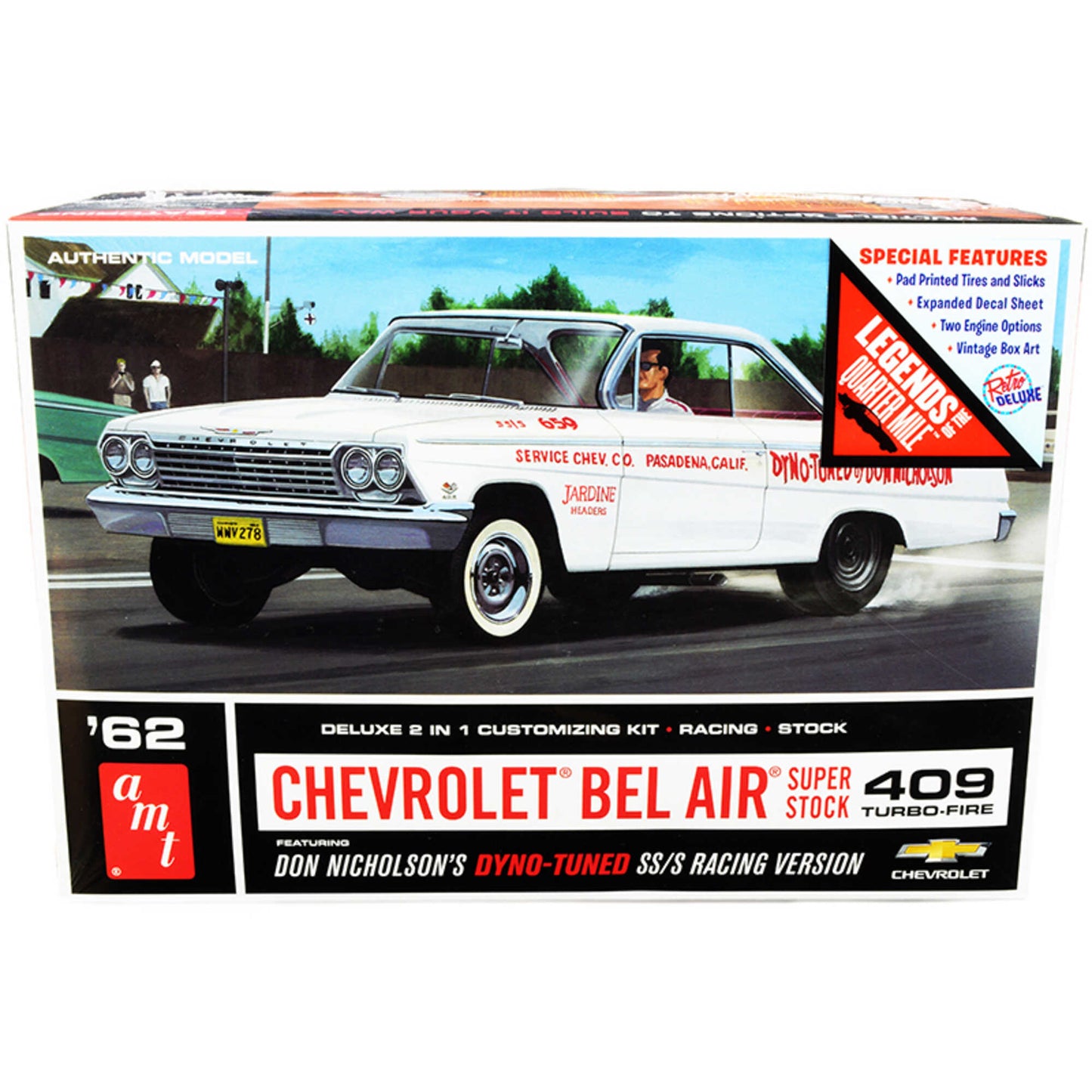 AMT 1962 Chevrolet Bel Air Super Stock 1/25