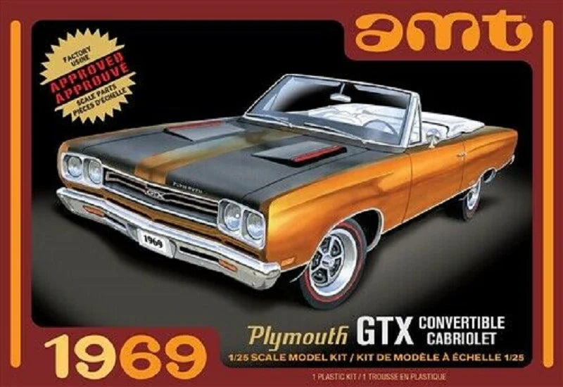 AMT 1969 Plymouth GTX Convertible Cabriolet 1/25