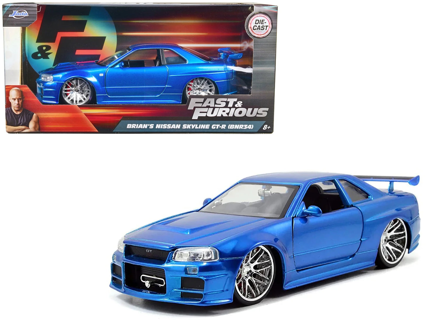 Jada Fast & Furious Brians Nisssan Skyline R34 1:24