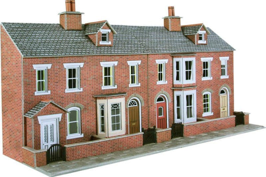 Metcalfe Low Relief Red Brick Terraced House Fronts OO/HO Scale