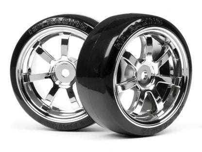 HPI Racing R/C T-Drift Tire 26mm Rays 57S-Pro Wheel Chrome