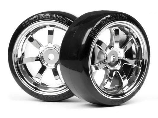 HPI Racing T-Drift Tire 26mm Rays 57S-Pro Wheel Chrome