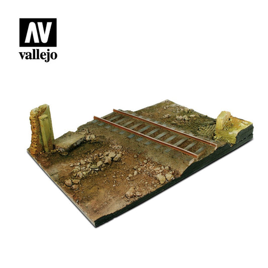 Vallejo Country Road cross with railway section 1/35