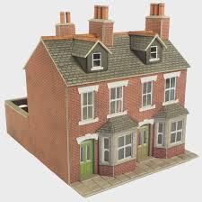 Metcalfes Red Brick Terraced Houses OO/HO Scale