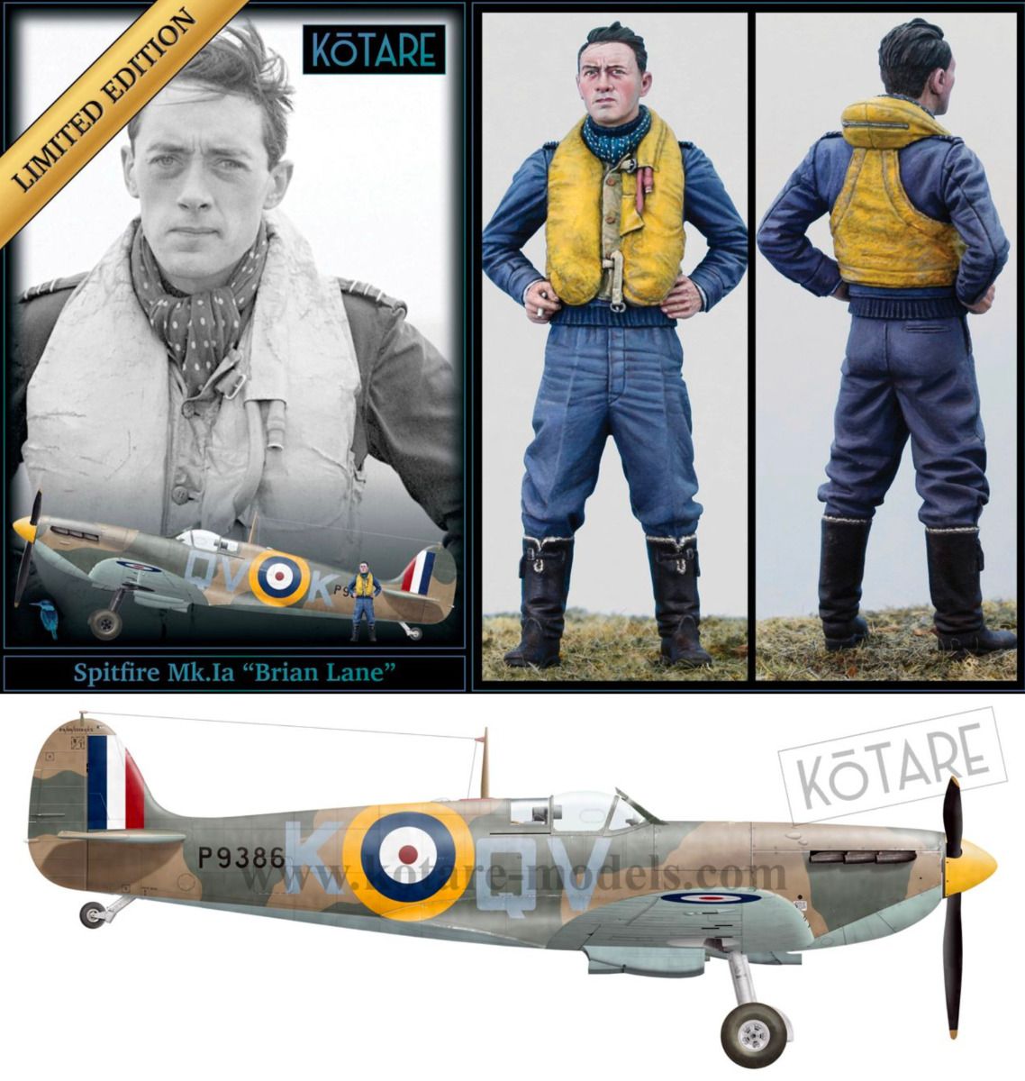 Kotare Spitfire Mk.Ia "Brian Lane" LIMITED EDITION 1/32
