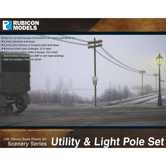 Rubicon Models Utility and Light Pole Set