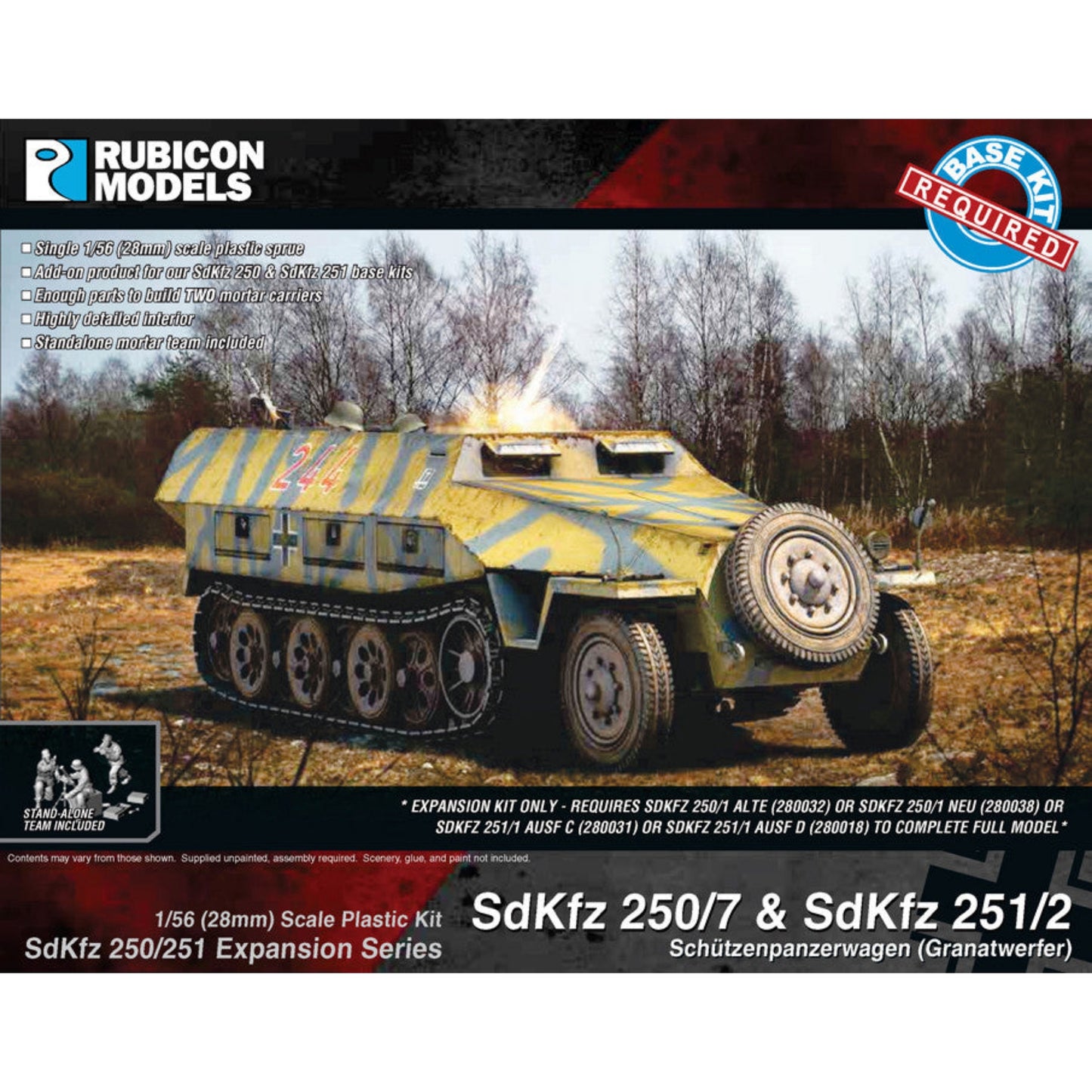 Rubicon Models SdKfz 250/251 Expansion Set- SdKfz 250/7 & 251/2 Mortar Carrier