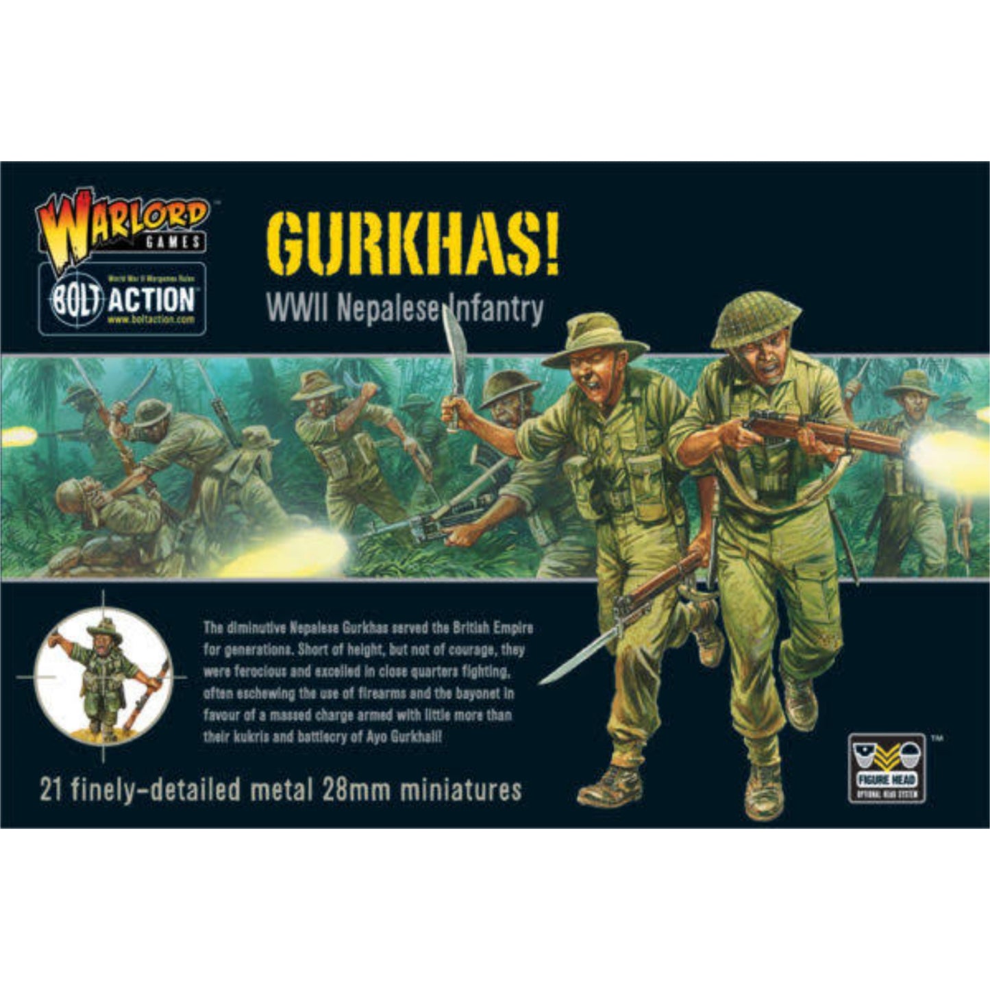 Bolt Action: Metal Nepalese Infantry - Gurkhas!