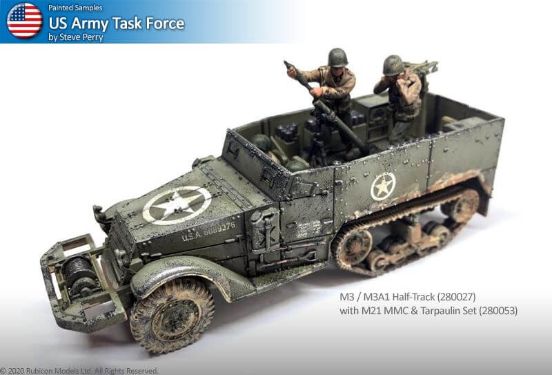 Rubicon Models M21 Mortar Motor Carriage & Tarpaulin set