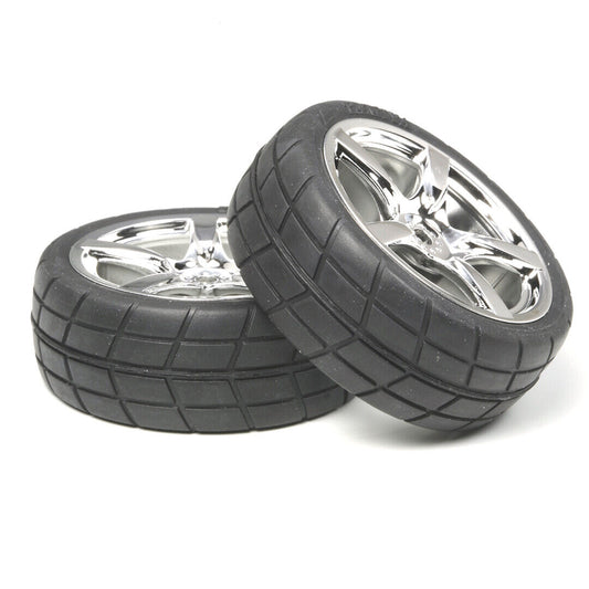 Tamiya 53955 1/10 Scale Pre-Cemented R/C Tires