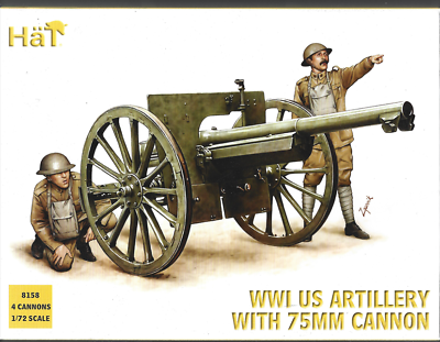 HAT WWI US Artillery with 75mm Cannon 1/72